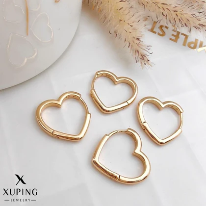 گوشواره‌های حلقه‌ای ژوپینگ طرح قلب سایز بزرگ