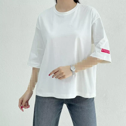 تیشرت باکسی زنانه یقه گرد