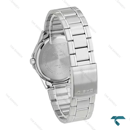 ساعت کلاسیک کاسیو اصل مردانه فلزی دو تقویمه صفحه مشکی Casio-7712-G