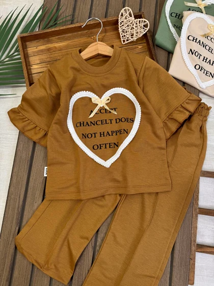 تیشرت شلوار قلب پنبه‌ای