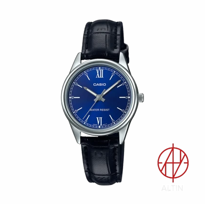 ساعت مچی زنانه کاسیو Casio مدل LTP-V005L-2BUDF اورجینال با بند چرمی سرمه‌ای
