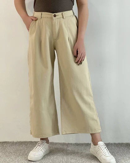 شلوار واید لگ کتان ترک کد 4982