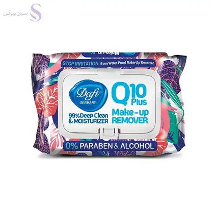 دستمال مرطوب پاک کننده آرایش دافی مدل Q10 (طرح گل 1)