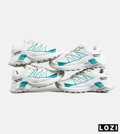 کفش کتانی مردانه و زنانه سفید آبی Salomon Lab V.03 مدل 7214