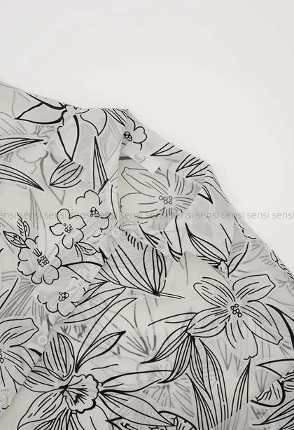 شومیز شیشه ای طرح برگ کد1005549