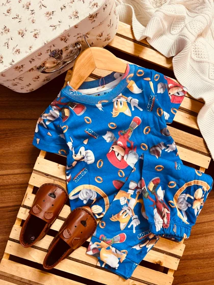 ست آستین کوتاه و شلوار سونیک