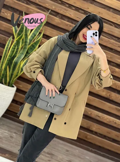 مانتو لینن شش دکمه