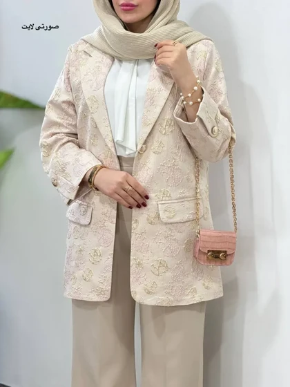 مانتو کتی ژاکارد آیسو سپیده