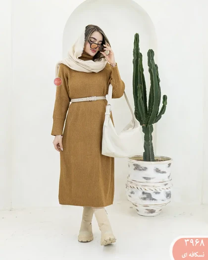 پیراهن بافت یقه ایستاده 3968