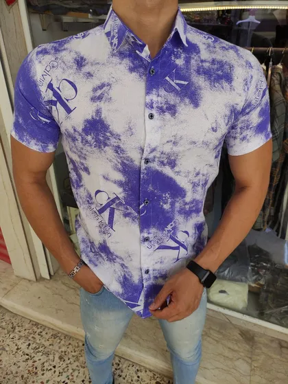 پیراهن آستین کوتاه نخی کالوین کلین