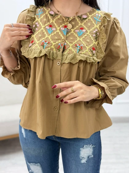 شومیز فانتزی گلدوزی