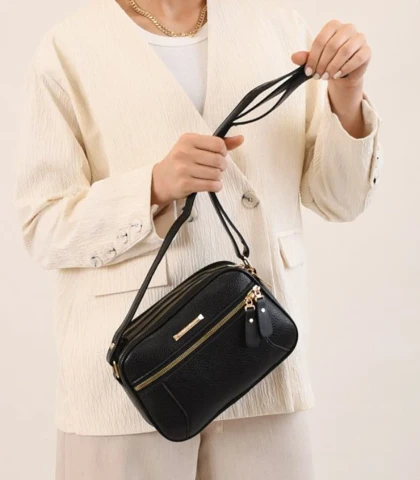 کیف دوشی زنانه چرم مدل ISUN