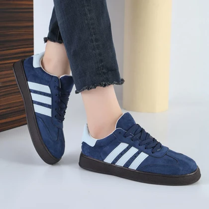 کفش و کتانی زنانه و دخترانه مدل آدیداس سامبا ADIDAS_SAMBA رنگ سرمه ای