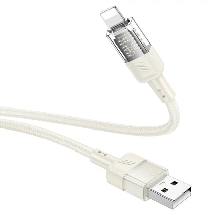 کابل لایتنینگ هوکو HOCO مدل U129 Spirit شدت جریان 2.4 آمپر 1.2 متری