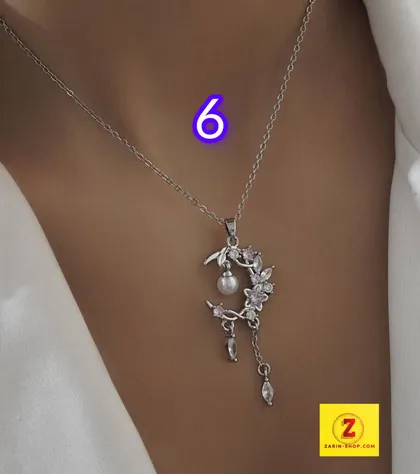 گردنبند زنانه زنانه نگین‌دار طرح جواهر