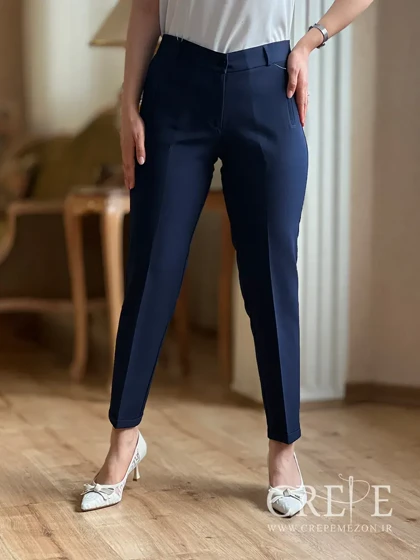 شلوار کرپ کلاسیک پاکتی قد 90