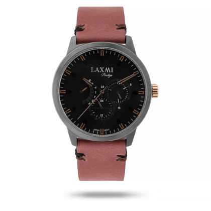 ساعت مچی مردانه لاکسمی بند چرم دودی کد Laxmi 8152/5