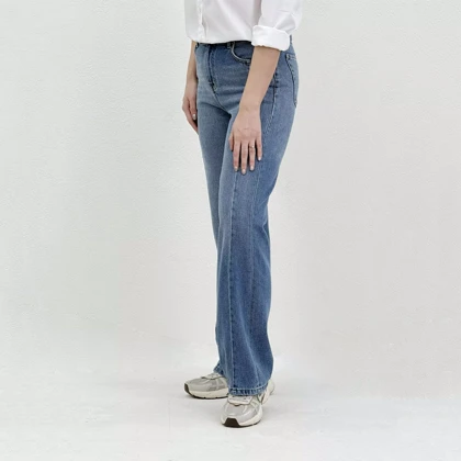 شلوار جین زنانه آبی متوسط seline