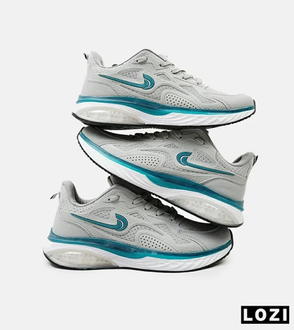 کفش کتانی مردانه طوسی آبی Nike air max pluse