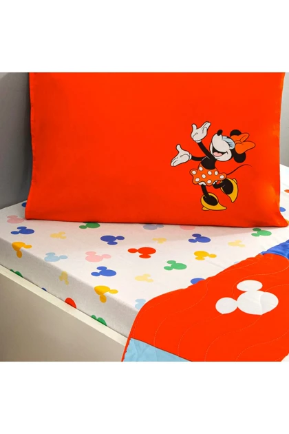 سرویس روتختی یک نفره Taç مدل Disney Minnie Mickey پنبه - چندرنگ