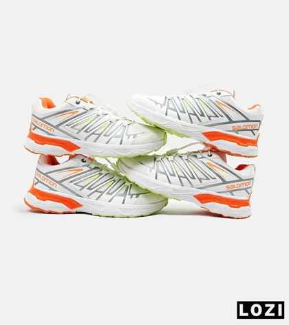 کفش کتانی بزرگ پا سفید نارنجی سالومون Salomon X ULTRA