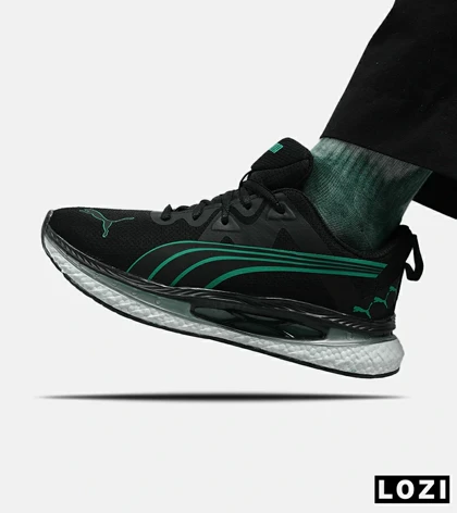کفش کتانی ورزشی مردانه و زنانه مشکی سبز PUMA