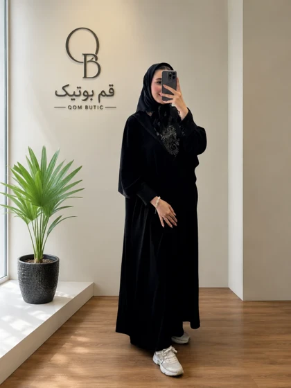 عبا الیزه یقه هفتی نگین‌دار_ 7001