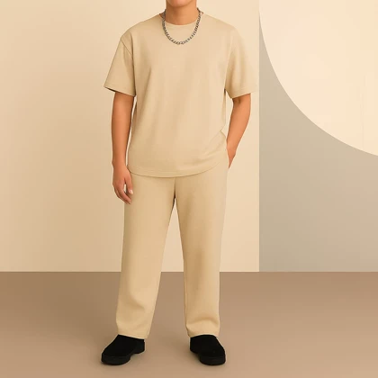 ست اسپرت بگ – تیشرت و شلوار کرم