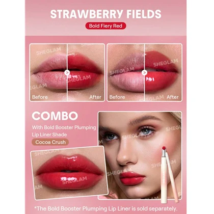 لیپ پلامپر حجم دهنده لب شیگلم مدل Bold Booster رنگ Strawberry Fields