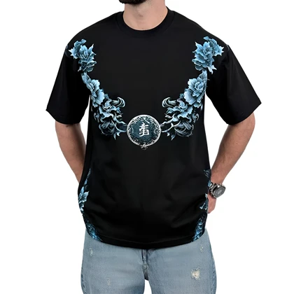 تیشرت مردانه مشکی طرح بال