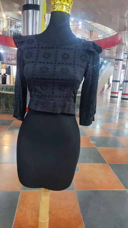 کراپ مجلسی مشکی کد 490