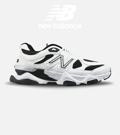 کفش کتانی مردانه و زنانه سفید مشکی NEW BALANCE 9060 مدل 2154
