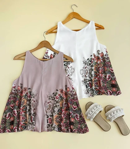 تاپ کرپ حریر دو لایه کد 1824