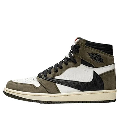 کفش کتانی ایر جردن 1 تراویس اسکات موکا ساق‌دار کد 294863