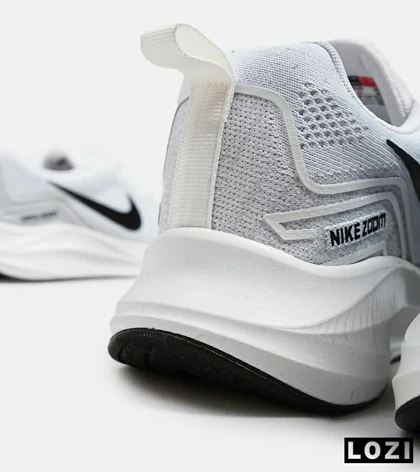 کفش کتانی بزرگ پا سفید مشکی Nike air zoom max مدل 5970