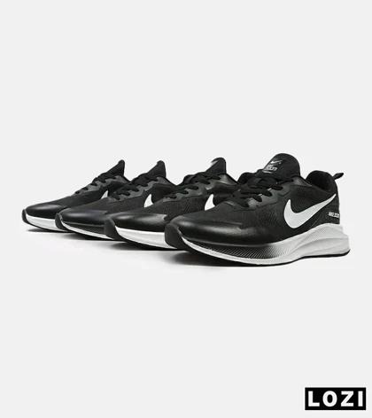 کفش کتانی مردانه و زنانه مشکی سفید Nike air zoom مدل 4546