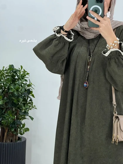 پیراهن مانتویی پاییزه رایلی 4 با کد 4236(ایراددار)