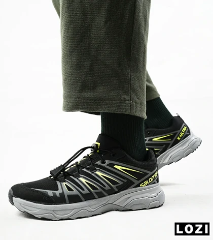 کفش کتانی مشکی سبز سالومون Salomon X ULTRA