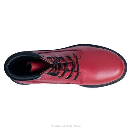 بوت تی‌تی گازولین کارمین غلیظ - GAAZOLIN TT Boots Deep Carmine