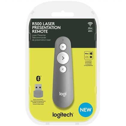 لیزر پرزنتر بی سیم لاجیتک Logitech مدل R500S با لیزر قرمز و برد 20 متر