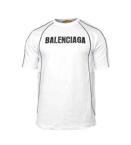 تیشرت BALENCIAGA یقه گرد مردانه سفید طرح دار
