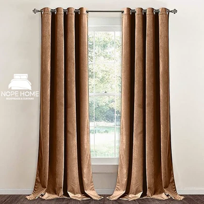 پرده آماده مخمل ویولت