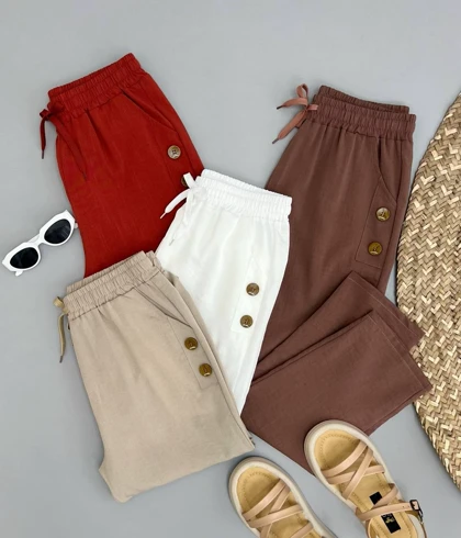 شلوار لینن کد 2829