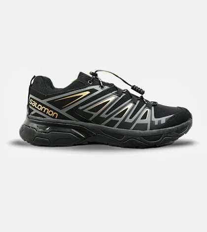 کفش کتانی بزرگ پا مشکی طلایی سالومون Salomon X ULTRA