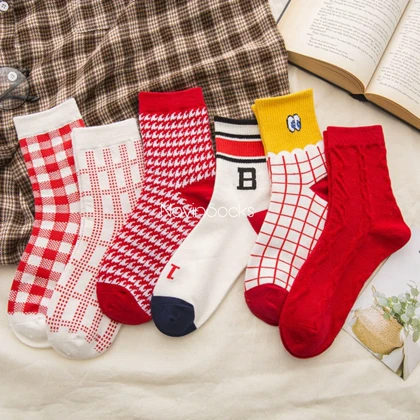 جوراب ساق‌دار قرمز1186