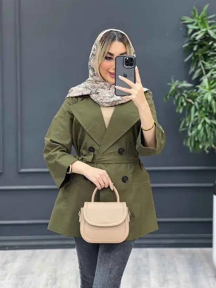 مانتو لینن اسلپ چهاردکمه