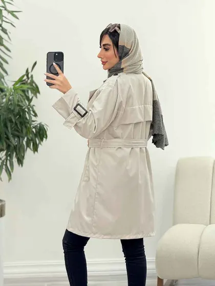 بارانی ژیله پرچ دار