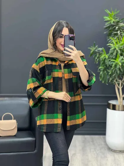 شکت چهارخونه آستین پاگن