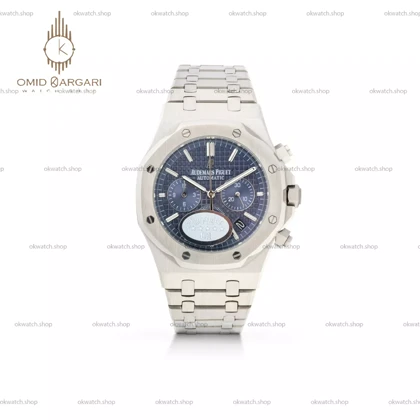 ساعت مچی اودمار پیگه کورنوگراف بند سیلور صفحه سرمه ای Audemars Piguet