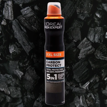 اسپری ضد تعریق مردانه لورآل مدل Carbon Protect 48H حجم 300ml